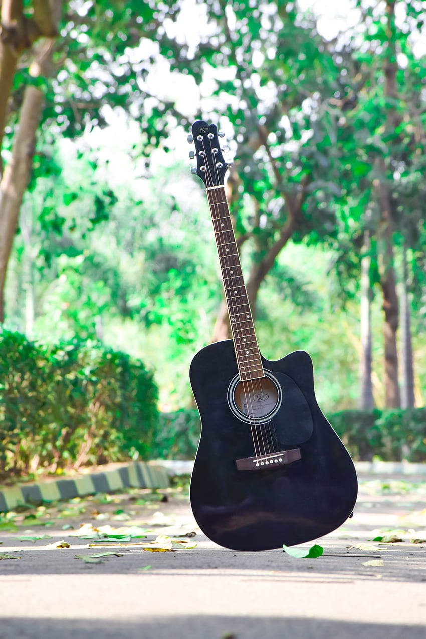 Siyah Akustik Gitar · Stok , Siyah Gitar HD telefon duvar kağıdı
