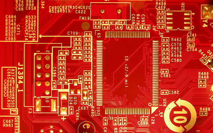 Numbers letters symbols circuit board red tech . . 24285, Cool Red Technology HD wallpaper