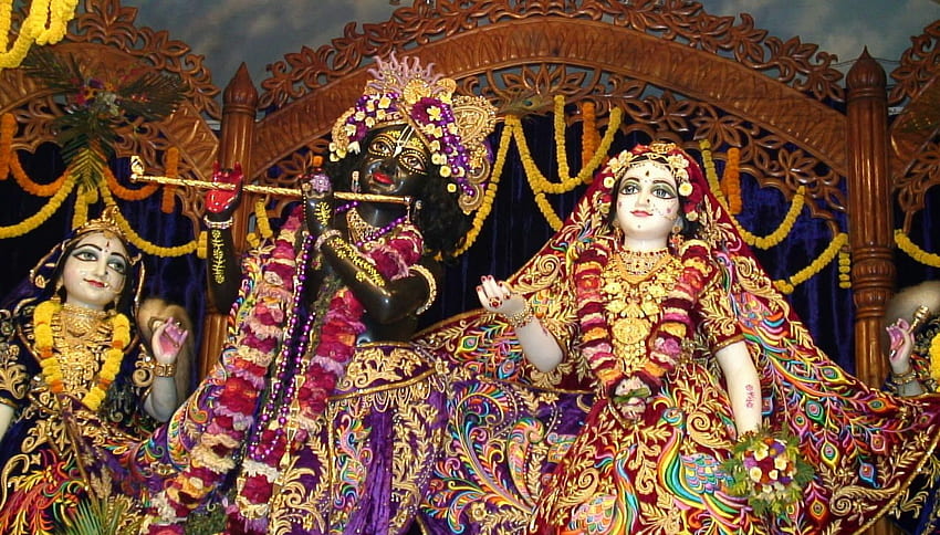 Dios Dharmik: Iskcon Mayapur. Hare Krishna, Gurukul fondo de pantalla