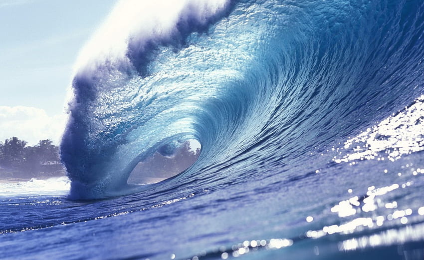 巨大な波、海、高、水、波 高画質の壁紙