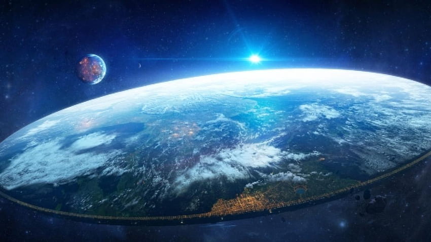 Flache Erde - Real der flachen Erde - Real Space HD-Hintergrundbild