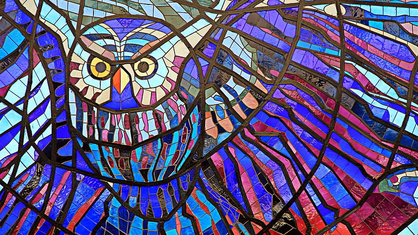 Buho, Owl Geometric HD wallpaper