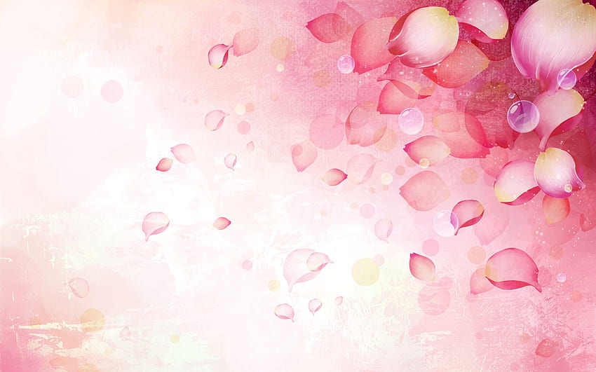 Bunga Elegan untuk PowerPoint Latar Belakang PPT, Merah Muda Elegan Wallpaper HD