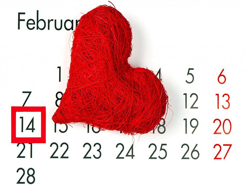 Happy valentine ., Valentine, heart, February, calendar HD wallpaper