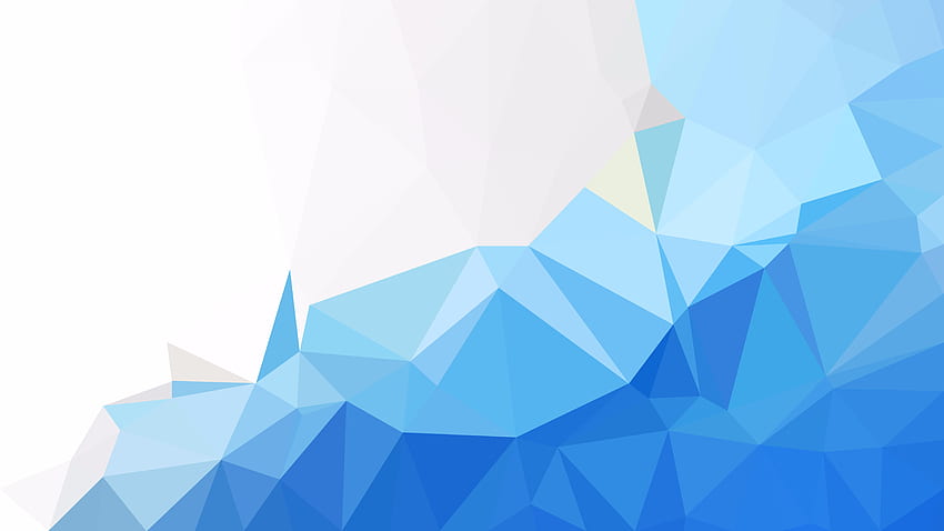 Design di blu e bianco Low Poly, poligono bianco e blu Sfondo HD