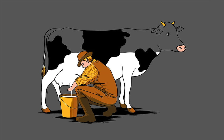 牛乳、牛/およびモバイル背景、牛乳 高画質の壁紙
