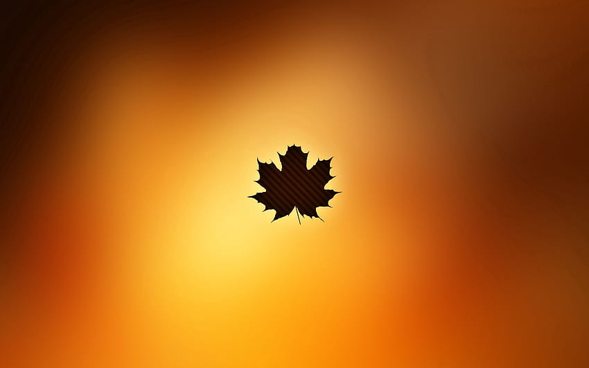 Autumn, Shine, Light, Minimalism, Sheet, Leaf, Maple HD wallpaper