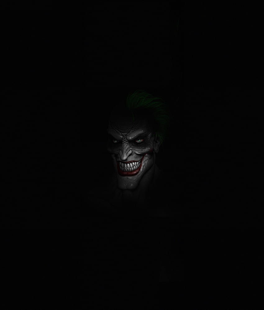 Twarz Jokera, ciemna, minimalna Tapeta na telefon HD