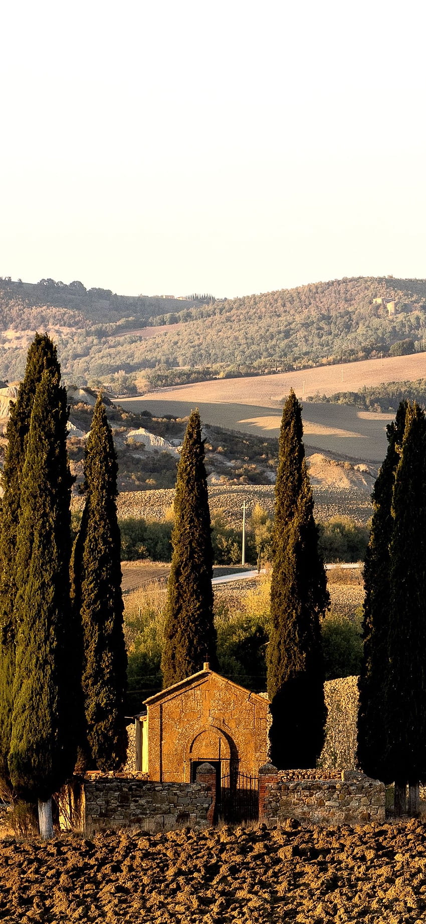 Toscana, Italy, Fields, Trees, Houses, Countryside IPhone 11 Pro XS Max , Background HD phone wallpaper
