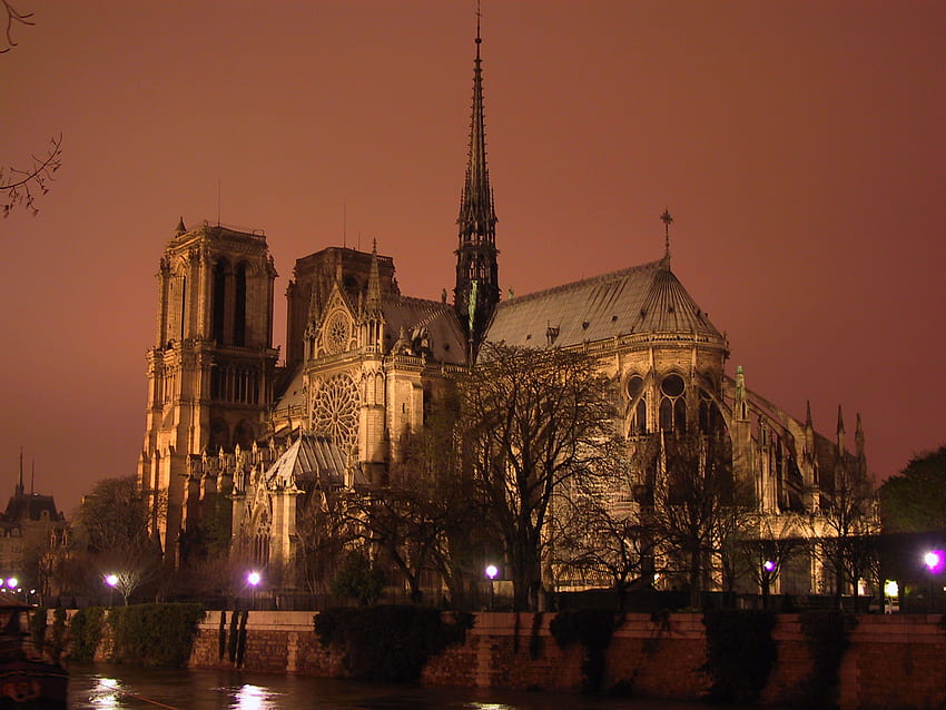 パリ - ノートルダム大聖堂、ノートルダム大聖堂、フランス、パリ 高画質の壁紙