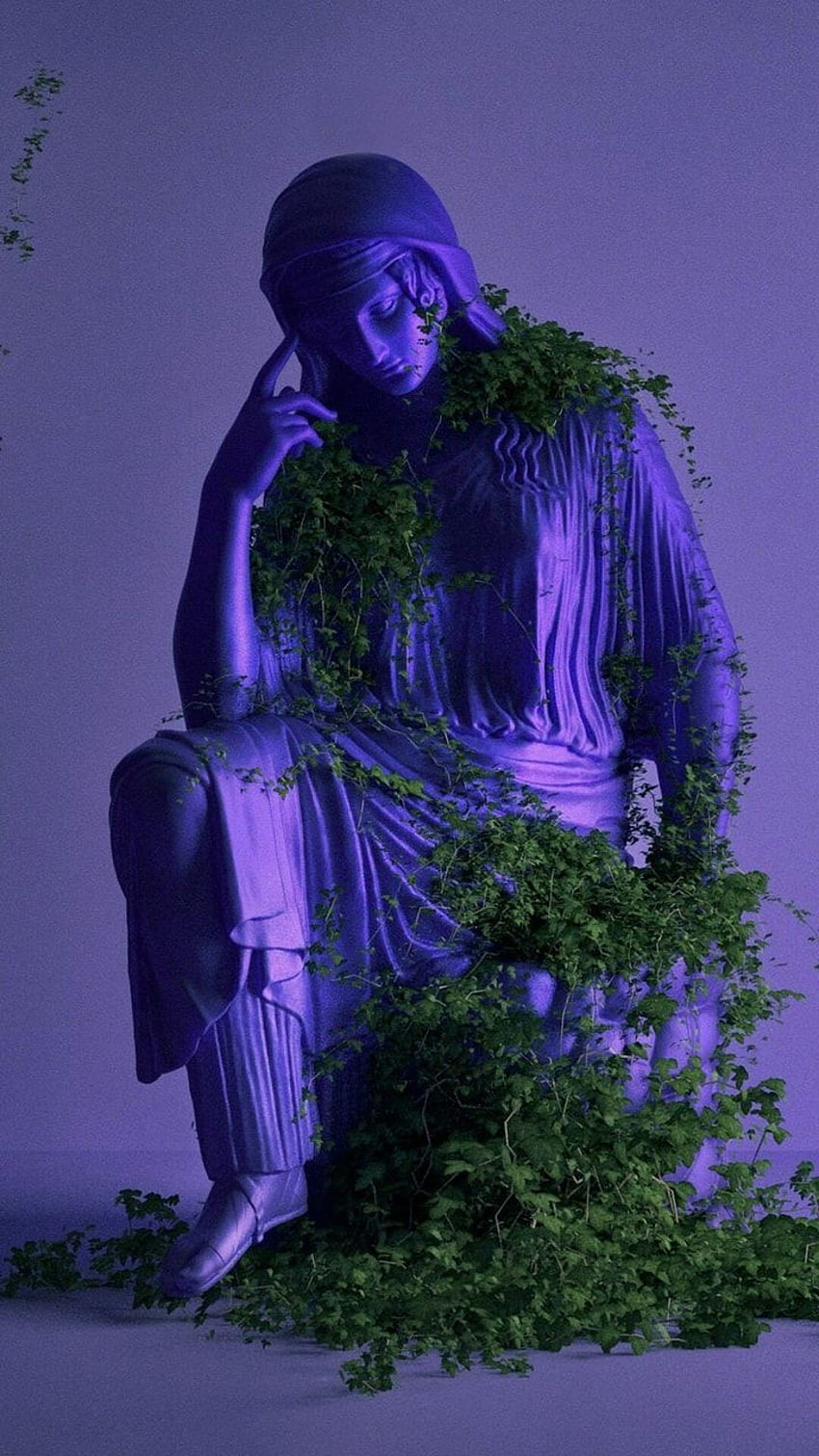 Aesthetic Statue, Greek Garden HD phone wallpaper