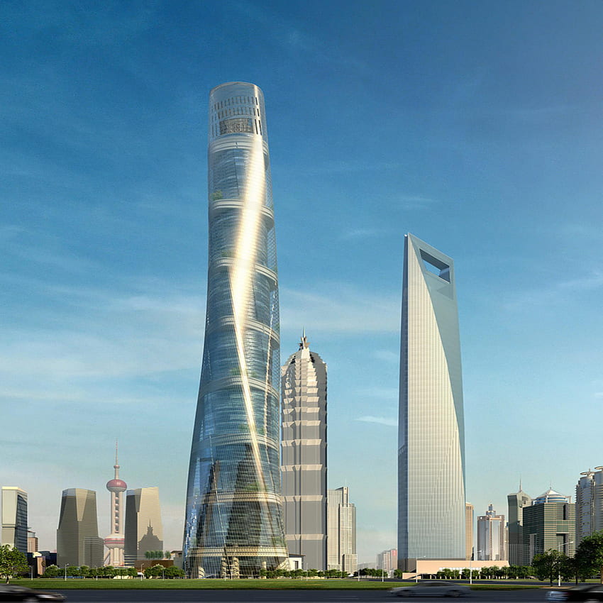 Shanghai Tower — centrum finansowe Nanjing Grenlandia Tapeta na telefon HD