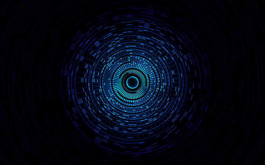 Blue Circle, Blue Circle Black HD wallpaper