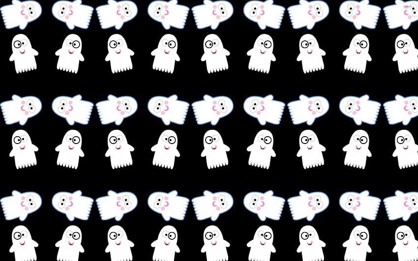 Cute ghost pattern HD wallpaper