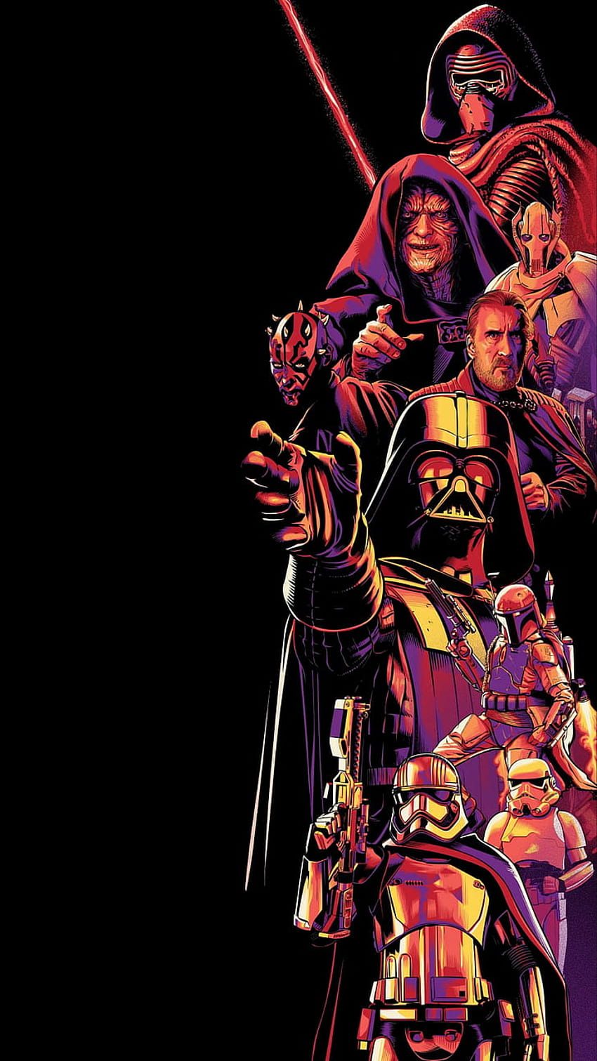 Amoled, Dark, Star Wars, Vertical, - Star Wars Art iPhone HD phone wallpaper