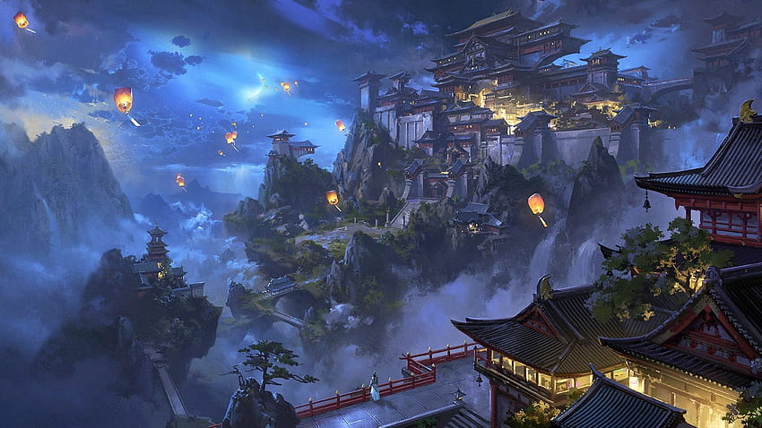 中国の風景の背景 高画質の壁紙