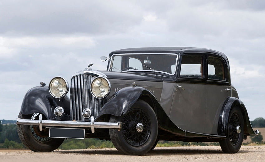 Bentley 3-1-2 Liter Sports Saloon 1935、灰色、車、ベントレー、スポーツ 高画質の壁紙