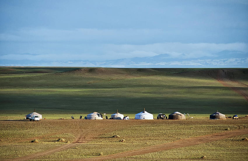 Mongolia, steppe, horizon line City, nature, landscape HD wallpaper