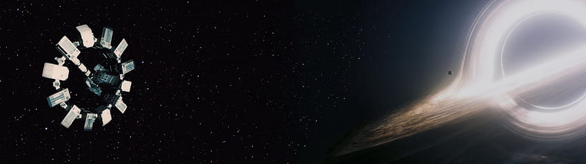 Interstellarer Dreifachschirm - Doppelschirm HD-Hintergrundbild