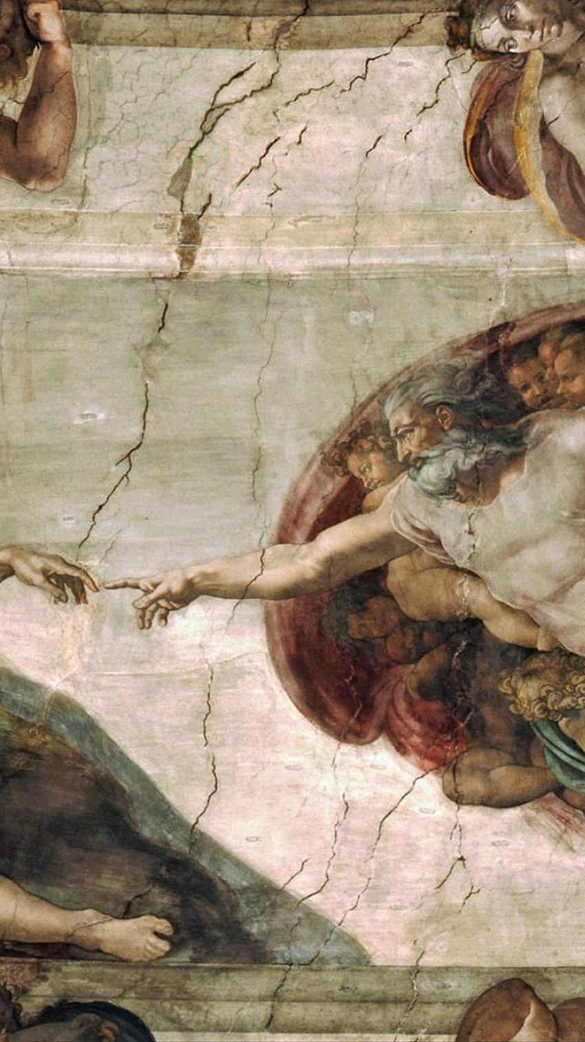 Michelangelo Adam, Michelangelo Painting HD phone wallpaper | Pxfuel