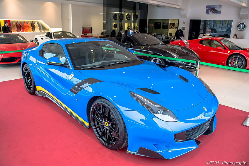 Ferrari F12tdf in Azzuro Dino blue color. Invictus Cars, Exotic Mansions and Cars HD wallpaper