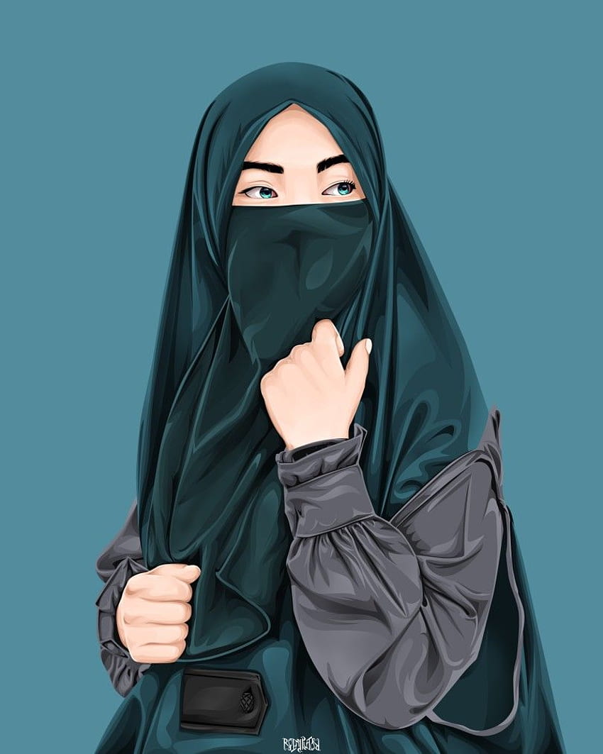 Hijab Niqab vector portrait in 2021. Vector portrait, Girls cartoon art, Hijab cartoon et Cadar Fond d'écran de téléphone HD