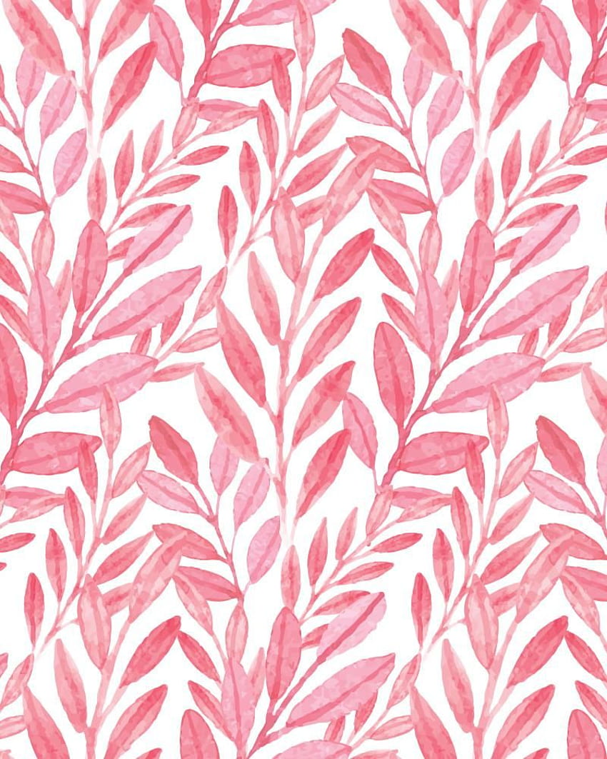 ピンクリーフ水彩 – OLIVIA POPPY HD電話の壁紙