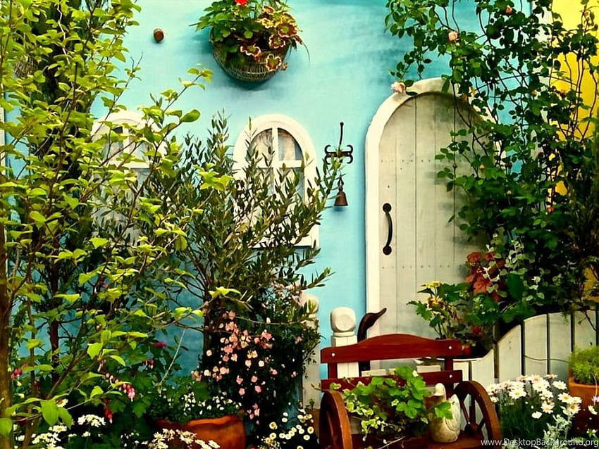 庭園 : コテージ ガーデン コテージ ガーデン。 背景、イングリッシュ コテージ ガーデン 高画質の壁紙