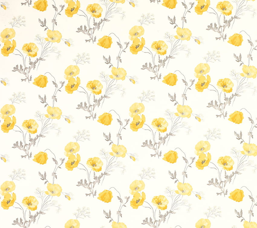 Patrón floral amarillo: ¡toque para ver más hermosos patrones florales abstractos! - Amarillo fondo de pantalla