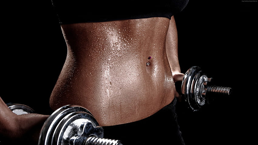 Fit Girl Fitness Exercise Gym Workout und Fitnessgeräte HD-Hintergrundbild
