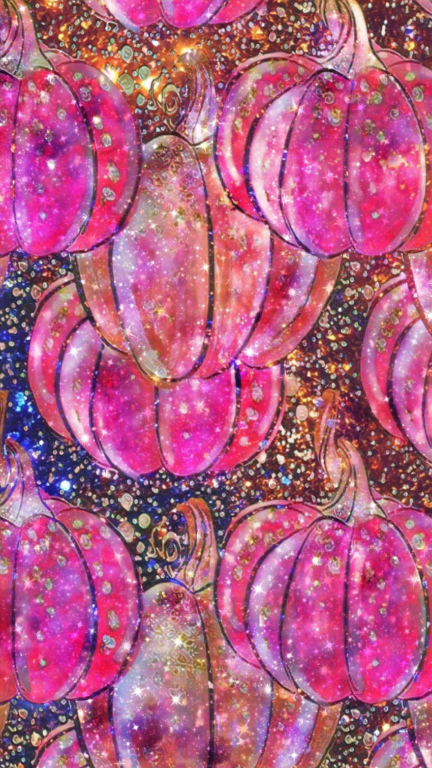 Glittery Pumpkin Harvest, made by me HD phone wallpaper