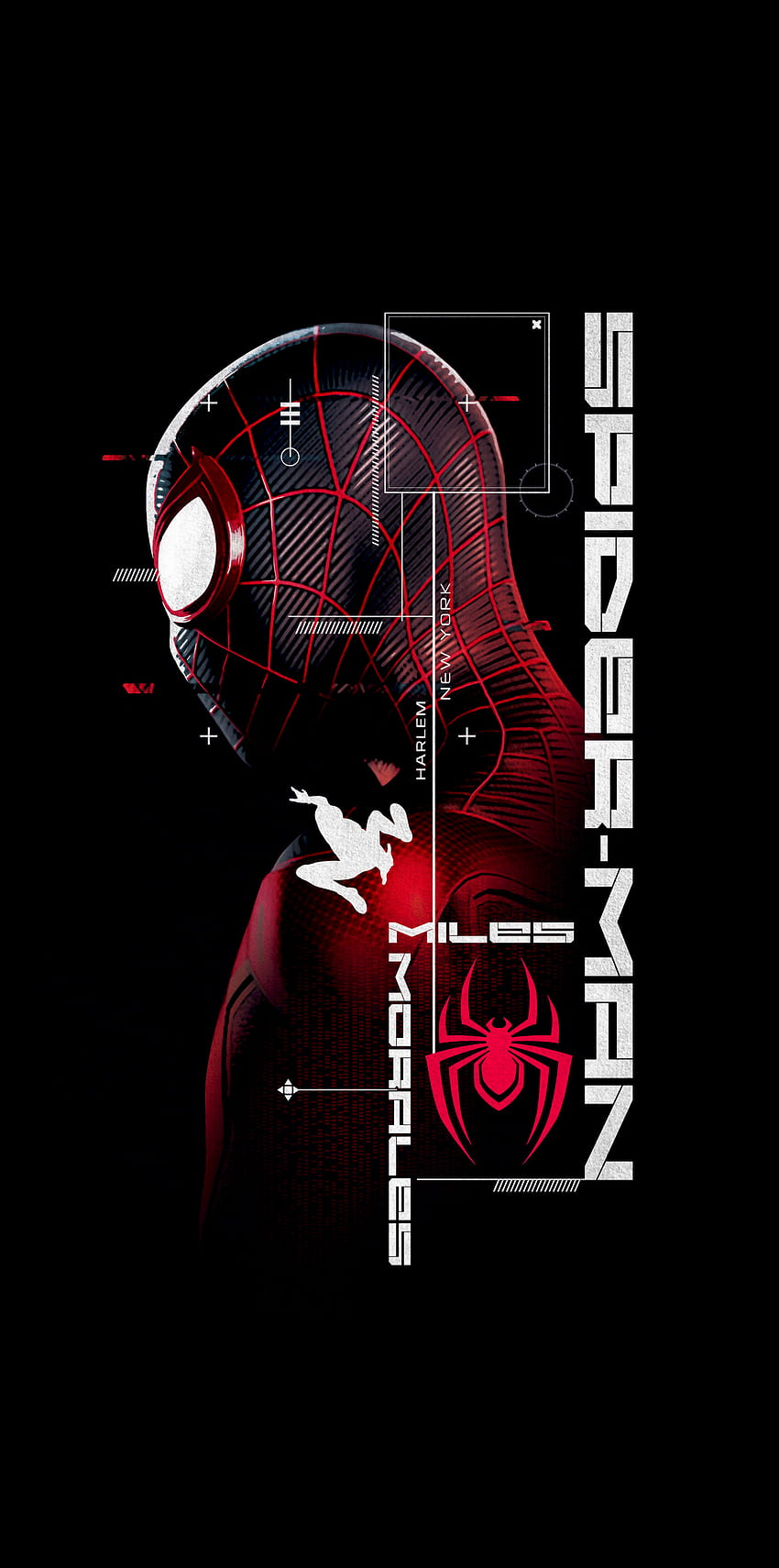 Spiderman, amolowany, czarny Tapeta na telefon HD