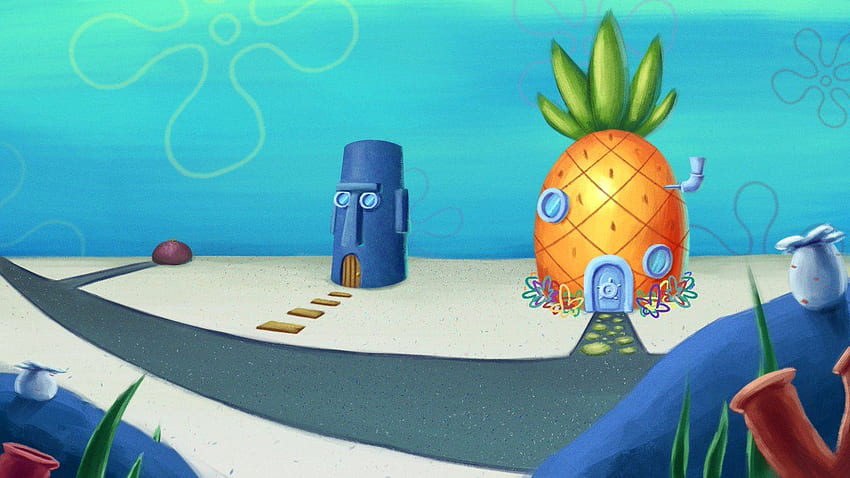 Spongebob Background, Spongebob Pineapple HD wallpaper