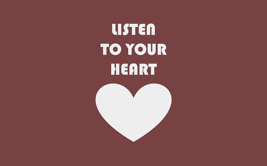 Cinco razões pelas quais você deve ouvir o seu coração – Mente Corpo Unida, Cérebro e Coração papel de parede HD