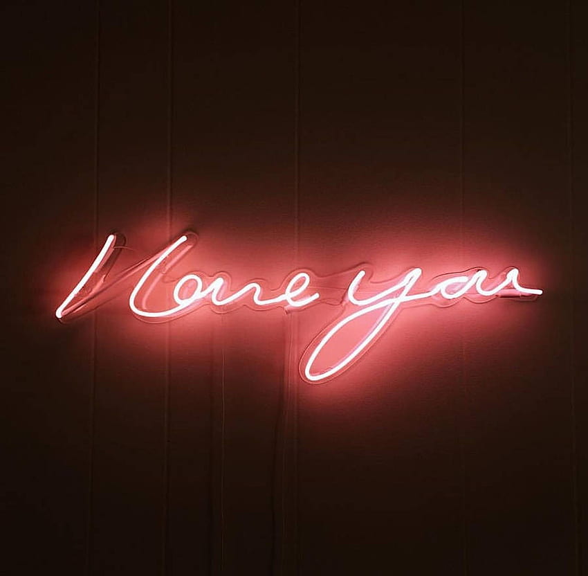 I Love You Red Neon Light , Red Neon Logo HD wallpaper
