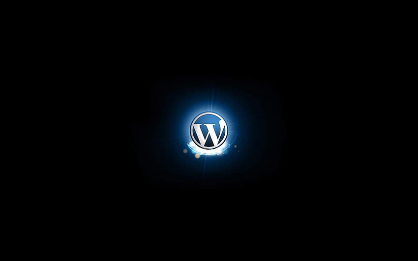 black blue wordpress logo high quality HD wallpaper