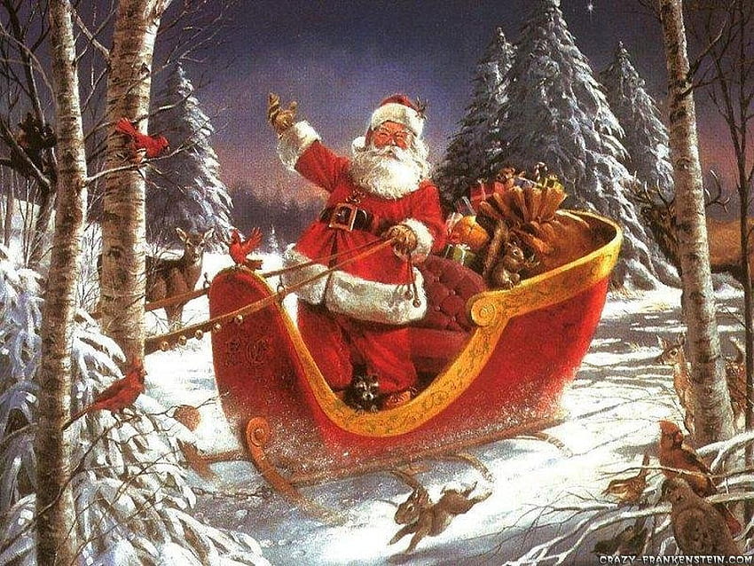 Santa Claus : Santa Claus. Santa claus , Christmas , Vintage christmas HD wallpaper