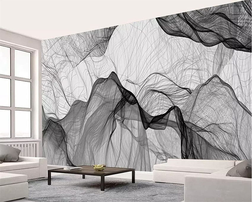 beibehang Custom Chinese Zen black and white line TV background wall home decoration living room bedroom 3D . . - AliExpress HD wallpaper