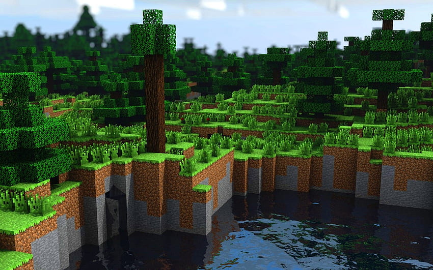 Kevin - geeks will inherit the earth on Minecraft, Minecraft Landscape HD wallpaper