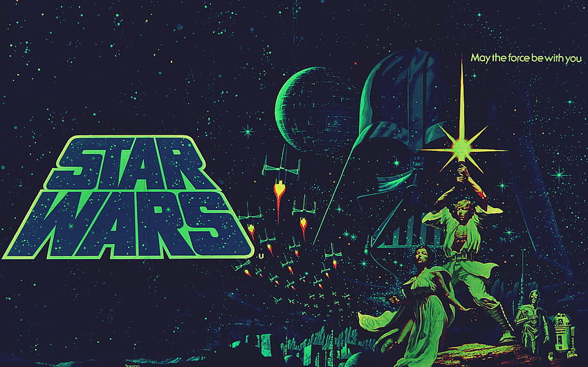 star wars c3po darth vader r2d2 luke skywalker leia organa artwork – Space Stars HD wallpaper