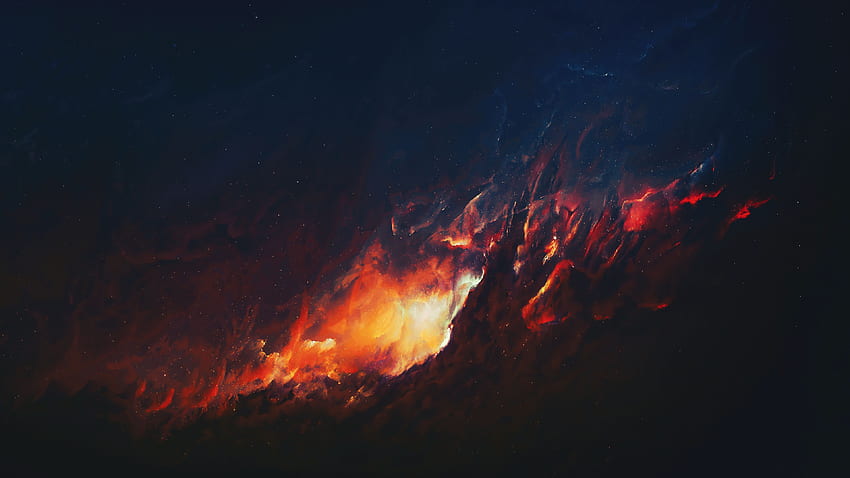 Deep space, Nebula, Fire, Spacescape HD wallpaper