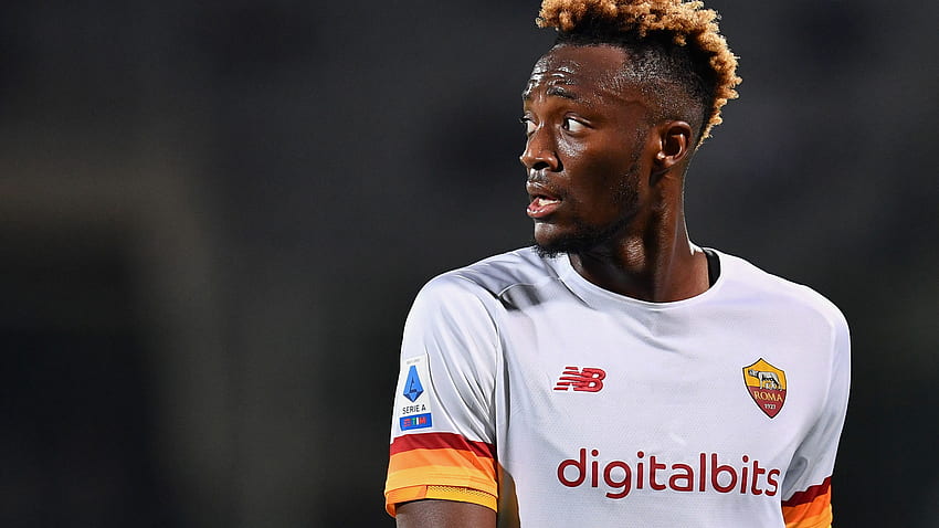 A.S. Roma Tammy Abraham With White Sports Dress Standing In Black Background Sports HD wallpaper
