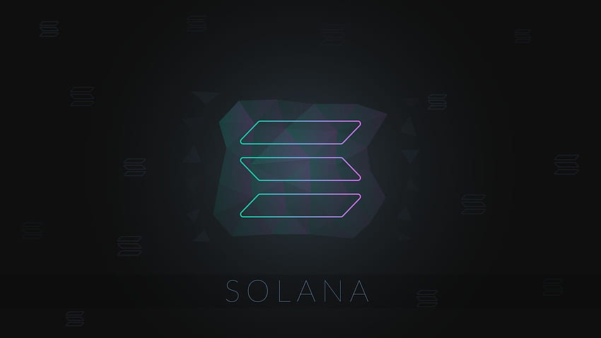 Polygonaler Hintergrund der Solana-Kryptowährung. 2795623 Vektorgrafiken bei Vecteezy HD-Hintergrundbild