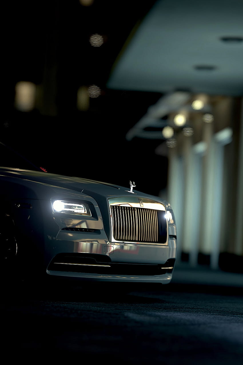 Rolls-Royce, samochody, światła, widok z przodu, reflektory, zderzak Tapeta na telefon HD