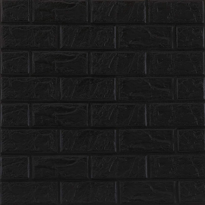 Pcs Self Adhesive 3D Brick Peel And Stick Tile Faux Foam Brick Wall Panels For Bathroom, Kitchen, Living Room Home Decoration (2 By 2 Sq Per Pcs), Black: Home Improvement, Black and White Brick HD phone wallpaper