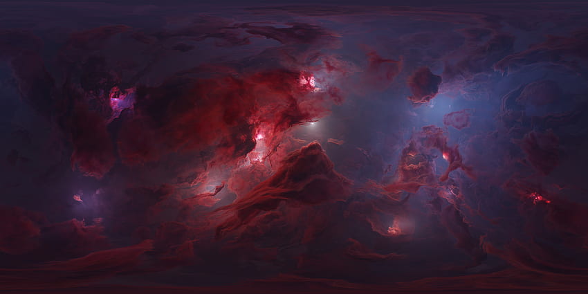 :), red, space, luminos, cosmos, sky, stars, tim barton, blue, nebula, cloud HD wallpaper