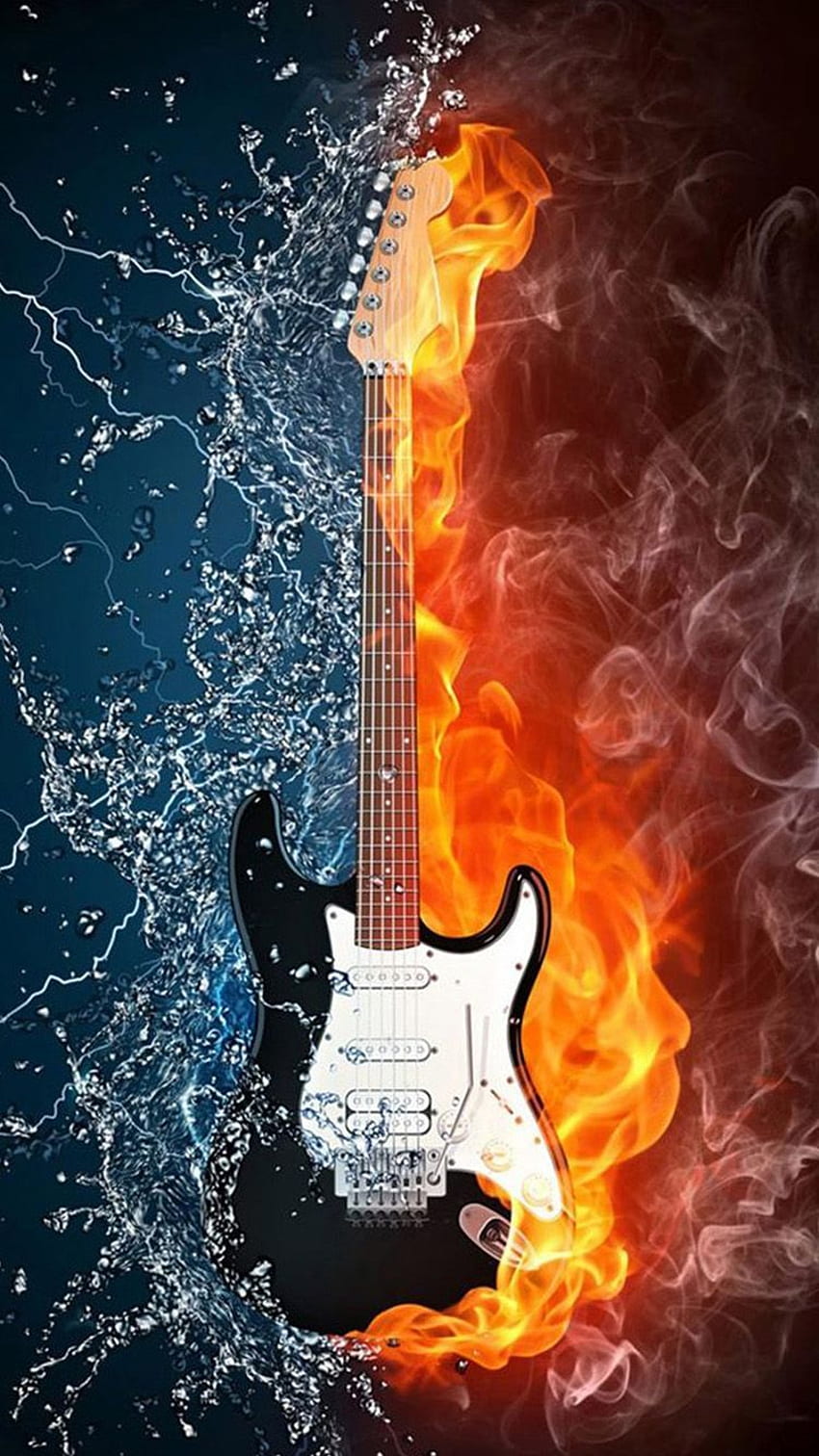 Air dan gitar api iPhone 6 . Musik , Bilder, Hochzeitsgrüße, Electric Guitar wallpaper ponsel HD
