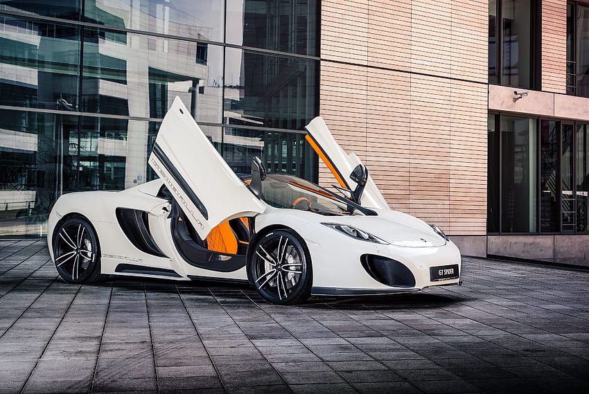 화이트 McLaren Gemballa C GT 스파이더 스포츠카 FFor, McLaren Sports Car HD 월페이퍼