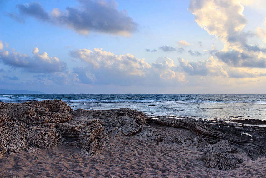 Nature, Sea, Clouds, Sand, Shore, Bank HD wallpaper