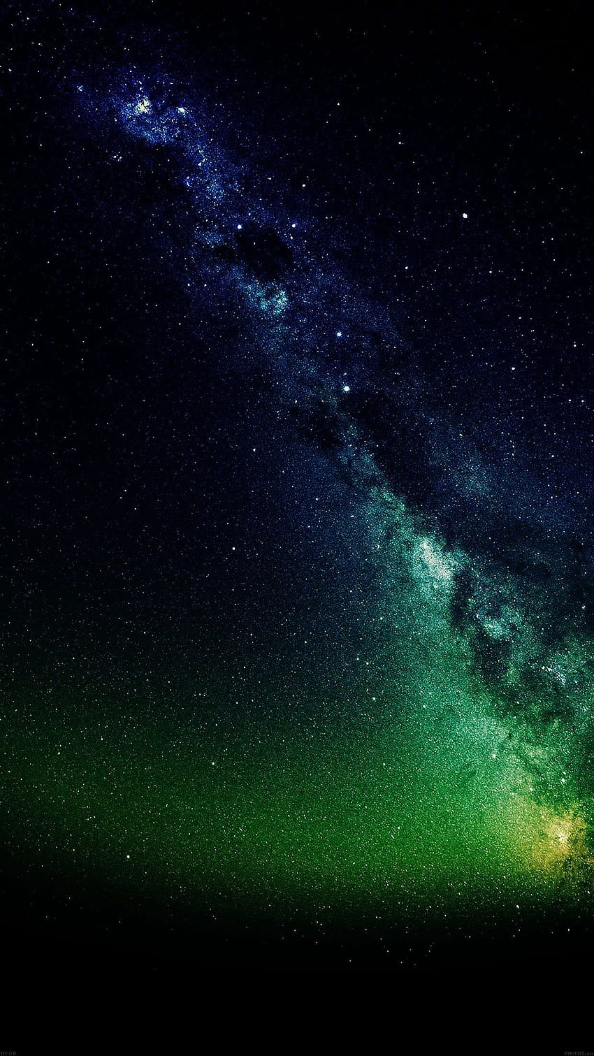 Зелена галактика, лилаво и зелено пространство HD тапет за телефон